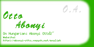 otto abonyi business card